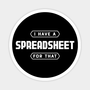 bookkeeper - I have a spreadsheet for that Magnet